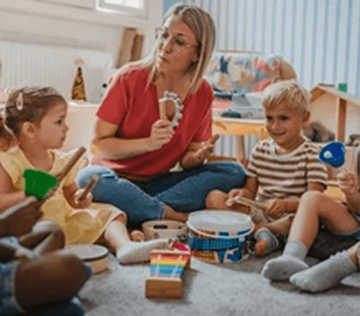 Children engaged in hands-on learning at Quokka Kids daycare in Beaver Dam, WI