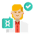 Icon of a person carrying a box symbolizing delivery service